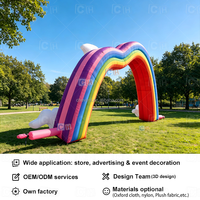Arche gonflable en forme de nuage arc-en-ciel pour événements extérieurs, anniversaires d'enfants, mariages, entrée, publicité personnalisée