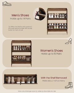 <span class=keywords><strong>Meuble</strong></span> de rangement <span class=keywords><strong>à</strong></span> <span class=keywords><strong>chaussures</strong></span> rustique en panneaux de bois avec crochets et étagère ouverte, écologique, pour entrée, couloir, buanderie et organisation domestique - Product Image 5
