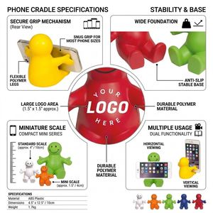 Custom Logo Smiley Man Stress Ball and Phone Holder PU Squeeze Desktop Stand <b>for</b> Promotional <b>Gift</b> - Product Image 3