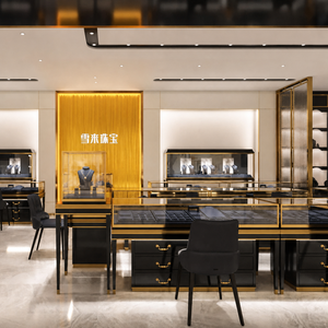 ร้านขายเครื่องประดับแบล็คโกลด์มอลล์ ออกแบบและผลิตตู้โชว์เครื่องประดับหรูหราตามสั่ง - Product Image 4