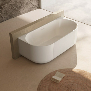 <span class=keywords><strong>Baignoire</strong></span> autoportante murale à trempage profond Grande <span class=keywords><strong>baignoire</strong></span> autoportante en acrylique - Product Image 2
