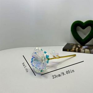 Elegant Gold <b>Foil</b> Rose with Golden Stem for Valentine's Day, Customized Artificial Flower for Wedding Decor - Product Image 3