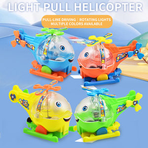 Jouet éducatif STEM à friction, jouet à friction en plastique sûr et non toxique, hélicoptère lumineux à friction de style <span class=keywords><strong>dessin</strong></span> <span class=keywords><strong>animé</strong></span> pour enfants - Product Image 1
