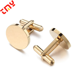 カスタマイズされた高品質ゴールデンサプライヤー最高のメタルブランクブラックカフリンクス男性用高級セット - Product Image 3