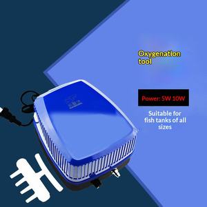 Pompe à air silencieuse bleue pour aquarium, aérateur à oxygène haute performance pour aquarium et bassin - Product Image 2