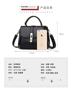 Vintage Classic Handbag Pure Color Elegant Lady <b>Tote</b> Bags Soft Leather Women's Fashion Shoulder Bag - Product Image 2