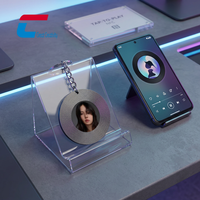 Llavero de Acrílico Programable con Impresión UV Personalizada, Mini Álbum NFC, Disco de Vinilo NFC