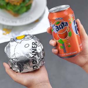 Papier d'emballage en aluminium personnalisé, barrière alimentaire, recyclable, sur mesure pour les sandwichs, les hamburgers, les emballages à emporter - Product Image 3