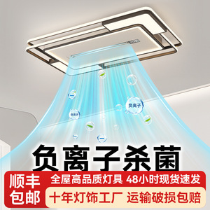 <b>Ceiling</b> Fan <b>Light</b> <b>Led</b> Flush Mount With Negative Ion Living Room Bedroom 5 Year Warranty - Product Image 4