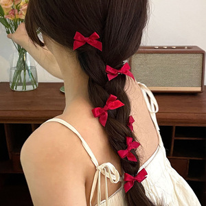 Multicolor Ribbon 3cm Bow Mini Hair Clips Front Hair Barrettes Sweet Cute Hair <b>Accessories</b> <b>Braided</b> Hair Pins - Product Image 3