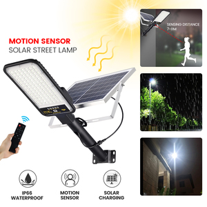 Farola LED Dingdian para Exteriores con Sensor <span class=keywords><strong>de</strong></span> Movimiento, Control Remoto, Energía Solar, Impermeable IP66, Poste para Farola Solar - Product Image 2