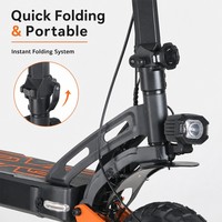 Trottinette électrique pliable robuste à double moteur - Longue autonomie 52V, trottinette durable avec freins à disque doubles pour adultes US/UE