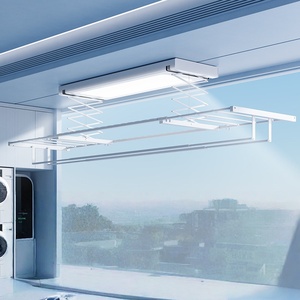 Home balcony remote control lifting intelligent ultra-thin automatic cooling and <b>drying</b> clothes pole electric <b>drying</b> <b>rack</b> - Product Image 6