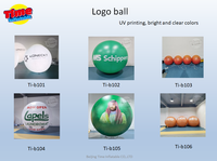 Ballon publicitaire gonflable géant de 2m 3m en PVC avec logo, ballon LED RGB à télécommande, ballons gonflables à l'hélium pour festival