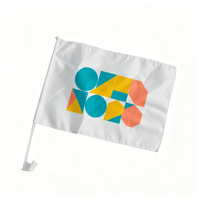 Nationale Autofensterflagge Kunststoff-Holzstange Langlebiges Umweltfreundliches Polyester Nationalflagge Individuelles Design Sportveranstaltung Fußballfan