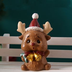 Kit miniatur ornamen pasangan manusia salju Santa Claus, kerajinan Resin Mini Natal Diy untuk taman peri dan dunia salju - Product Image 5