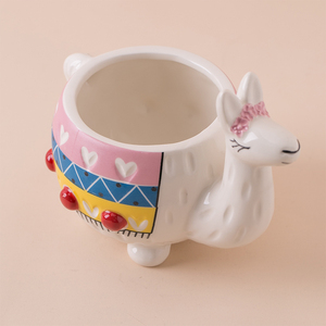 Nouveau Design Mignon <span class=keywords><strong>Petit</strong></span> <span class=keywords><strong>Pas</strong></span> <span class=keywords><strong>Cher</strong></span> Dessin Animé Animal Chameau Tient Des Conceptions En Céramique Pots <span class=keywords><strong>De</strong></span> Fleurs - Product Image 4