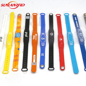 Sunlanrfid 방수 재사용 <span class=keywords><strong>NFC</strong></span> 팔찌 조정 가능한 <span class=keywords><strong>NFC</strong></span> 팔찌 13.56Mhz 실리콘 밴드 - Product Image 6