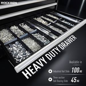 ROCKBEN 2025 Aanpasbare Zware Stalen Gereedschapskast Houten Combinatie Garage Metalen Gereedschapswagen Werkplaatsuitrusting - Product Image 4