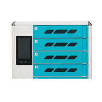 Station de recharge mobile intelligente à 16 ports avec lecteur de carte, en acier laminé à froid, pour équipement éducatif SY TN-CL-16