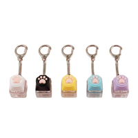 En gros : Porte-clés clavier lumineux, jouet anti-stress à pression, clavier en forme de patte de chat, jouets de décompression, cadeaux anti-stress