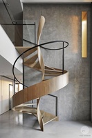 Rampe d'escalier en laiton plaqué or haut de gamme, rampe en cuivre et aluminium, luxe sur mesure pour villa