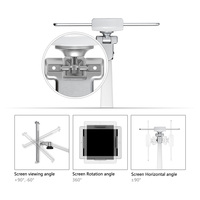 Support ergonomique réglable en aluminium pour ordinateur portable, tablette et smartphone, hauteur personnalisée pour la maison et le bureau Matériau métallique durable
