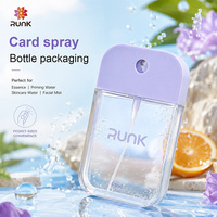 Flacon pulvérisateur portable en PETG en forme de carte, 55 ml, couleur macaron, pour cosmétiques et crème solaire, motif personnalisé, certifié CE