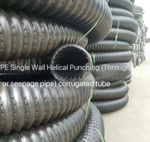 Tubo Corrugato in HDPE, Tubo di Drenaggio Perforato, Tubo Flessibile in PE <span class=keywords><strong>per</strong></span> <span class=keywords><strong>Irrigazione</strong></span>, Tubo in Plastica con Perforazione Elicoidale <span class=keywords><strong>per</strong></span> Infiltrazione - Product Image 5