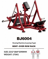 Máquina de remo inclinada con carga de placas BJ6004 para gimnasio, equipo de fitness para entrenamiento de espalda