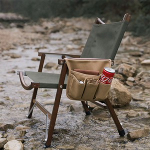 Chaise d'extérieur côté organisateur de pêche Portable toile pêche Rures moulinets sac de rangement accoudoir suspendu organisateur Camping pêche - Product Image 2