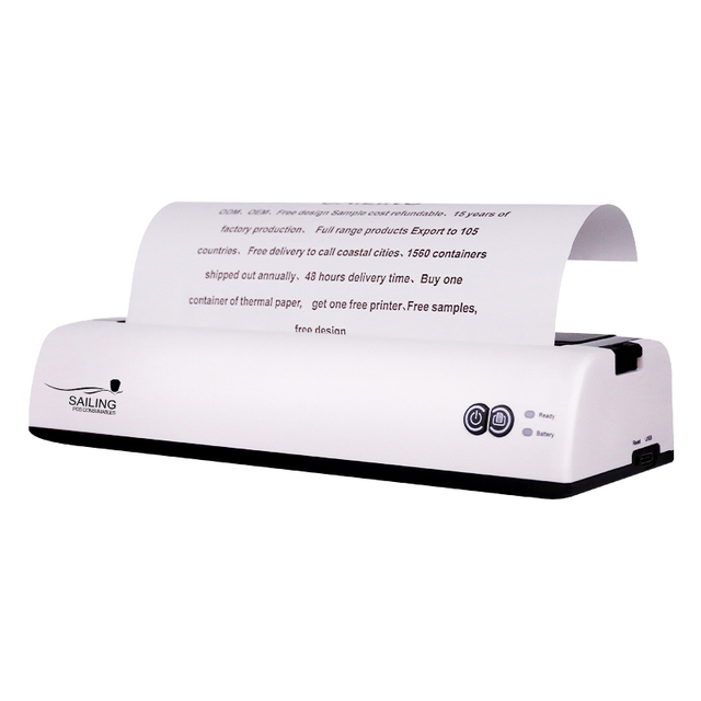 Sailing Portable A4 Thermal Printer Support 216mm With Wireless for Travel Wireless Printer