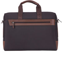 Porte-documents en cuir marron imperméable avec logo personnalisé pour hommes, sac d'affaires pour ordinateur portable