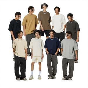 Nouveau T-shirt Homme Streetwear Uni Ample Respirant en Coton Pur Lourd 350G à Manches Courtes – Collection Transfrontalière - Product Image 2