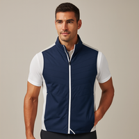 Logo personnalisé broderie respirant hommes léger Softshell gilet coupe-vent sans manches veste pour voyage randonnée course Golf