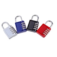 Cadenas à combinaison à 4 chiffres en alliage de zinc pour casier de gymnastique scolaire et serrure à bagages avec manille durcie et mot de passe réinitialisable