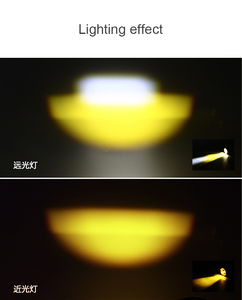 오토바이 Led 헤드 라이트 <span class=keywords><strong>H4</strong></span> BA20D P15D 전구 듀얼 컬러 하이 로우 빔 레이저 스포트라이트 오토바이 운전 헤드 램프 - Product Image 3