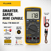   Multimètre numérique 17B MAX-01, testeur électrique AC/DC, garantie 1 an, protection IP40, 1000V, alimenté par batterie (0,5% + 3)