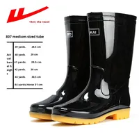 Bottes de pluie courtes en caoutchouc pour hommes, 807, hauteur haute, tube court, 39-44, imperméables, antidérapantes, résistantes à l'usure, pour l'agriculture, le jardin