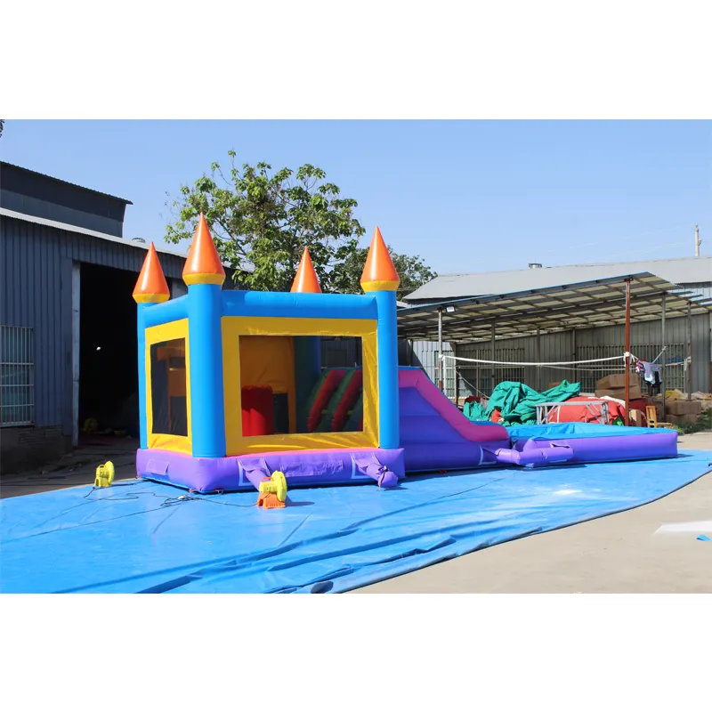 Casa inflável inflável do salto da maior casa colorida do mundo Big America do bouncer das crianças
