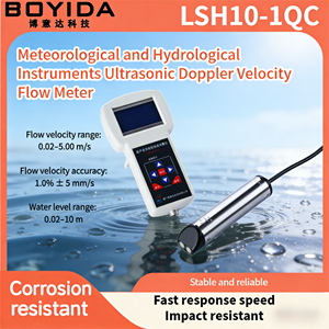 Alat Meteorologi dan Hidrologi LSH10-1QC Pengukur Kecepatan Aliran Doppler Ultrasonik Mudah Dipasang - Product Image 1