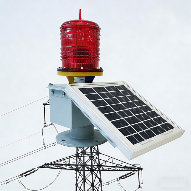 18V/10W Solar Power Aircraft Warning Light with Led Aviation Light Obstruction Light for Safely Visible to Aviation