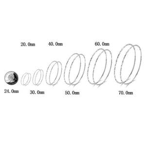 Großhandel Sterling Silber Custom Plating Circle Endlose 20-70MM Creolen - Product Image 2