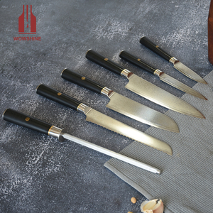 Ensemble <span class=keywords><strong>de</strong></span> couteaux <span class=keywords><strong>de</strong></span> <span class=keywords><strong>cuisine</strong></span> <span class=keywords><strong>Pro</strong></span> 6 pièces ensemble <span class=keywords><strong>de</strong></span> couteaux japonais ultra tranchants à haute teneur en carbone noir - Product Image 3