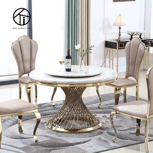 Bán Chạy Nhất Trung Quốc Sản Xuất Sang Trọng Thanh Lịch Thép Không Gỉ Mạ Vàng Bird Nest Vòng Bàn Ăn Cho Phòng Ăn - Product Image 4