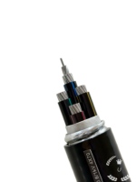 Cable Eléctrico YJLV22 de 35 mm, Cable de Alimentación con Conductor de Aluminio, Cable Blindado de 4 Núcleos