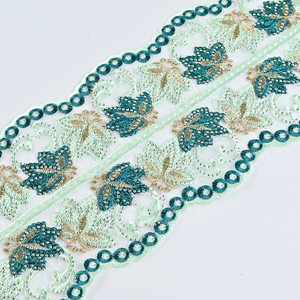 Chất lượng cao mới được thiết kế oeuvre <span class=keywords><strong>Polyester</strong></span> Vải hòa tan ren TRIM thêu ren - Product Image 3