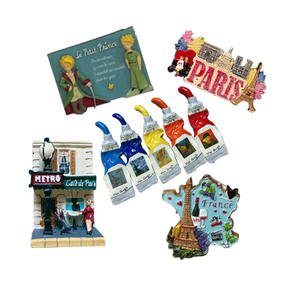 工厂定制3D树脂法国巴黎冰箱磁铁套装埃菲尔铁塔法国地标纪念品冰箱磁铁手磁 - Product Image 1