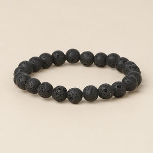 สร้อยข้อมือลูกปัดหินธรรมชาติหลากสีขนาด6/8/10มม. สำหรับคู่รัก - Product Image 5