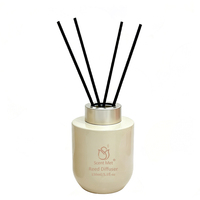 Diffuseur de parfum d'ambiance 150 ml en céramique avec bâtonnets noirs pour chambre, salon, salle de bain, bureau